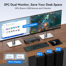 NÖRDIC KVM Switch 3 till 2 8K60Hz DP 1.4 HDMI 2.0 KVM USB 3.0