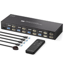 NÖRDIC KVM Switch 4 till 2 HDMI 4K60Hz USB3.0