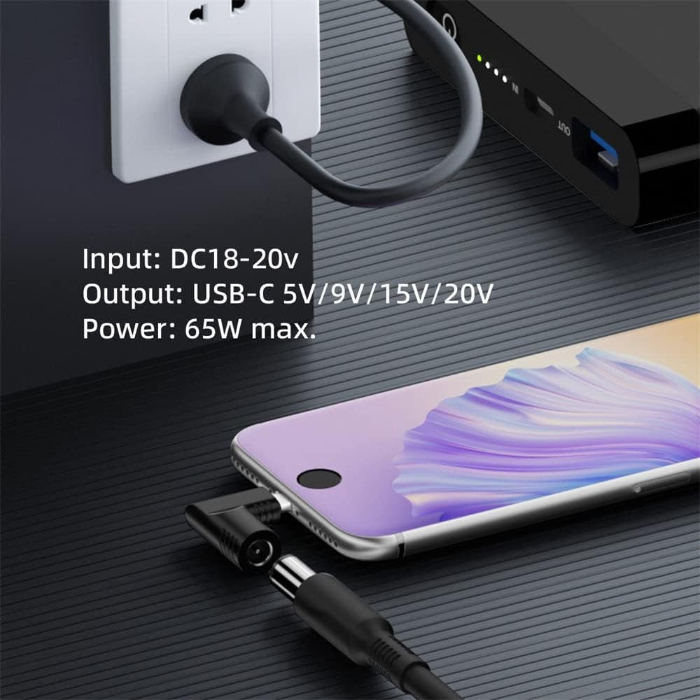 NÖRDIC Laptop-adapter USB-C till DC 4.5x3.0mm 65W