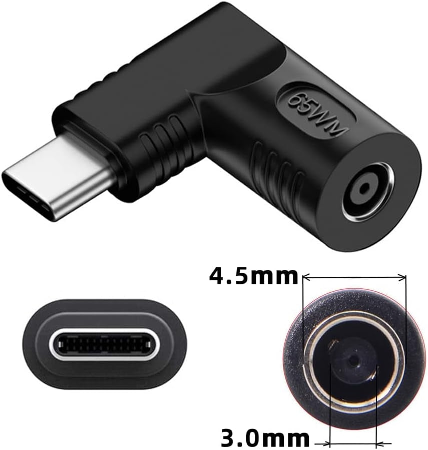 NÖRDIC Laptop-adapter USB-C till DC 4.5x3.0mm 65W