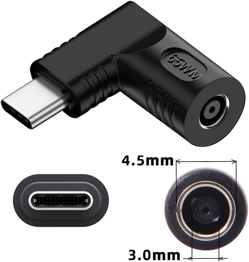 NÖRDIC Laptop-adapter USB-C till DC 4.5x3.0mm 65W