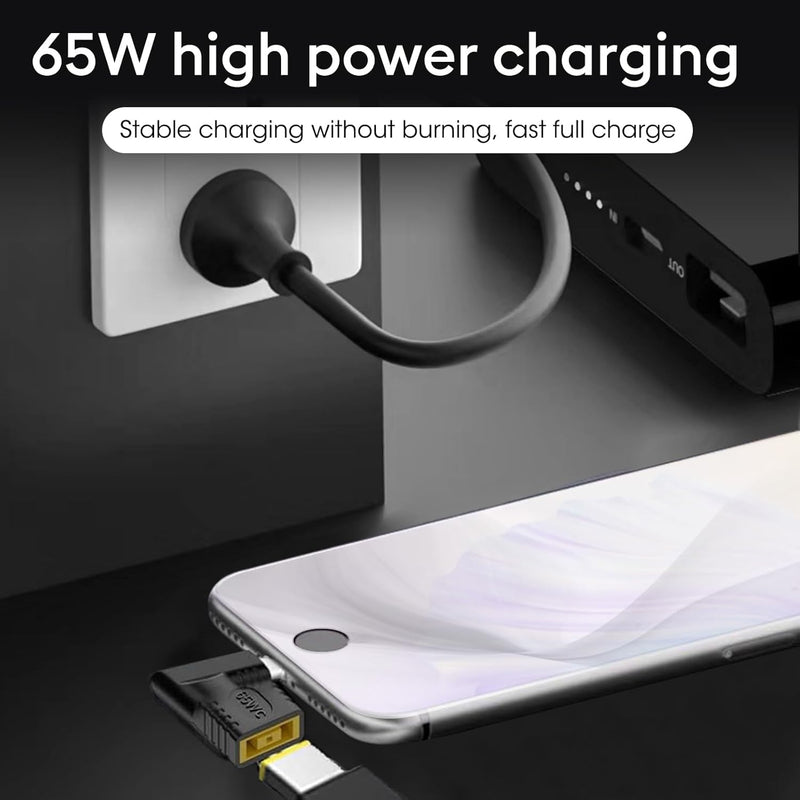NÖRDIC Vinklad Lenovo Square Yellow till USB-C adapter