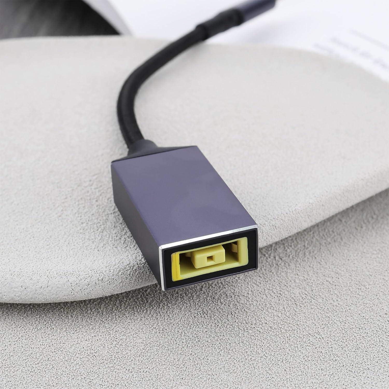 NÖRDIC Lenovo Square Yellow till USB-C adapter 17cm 100W