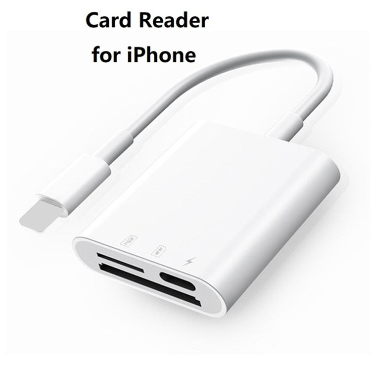 NÖRDIC Lightning Kortläsare 2 Slot SD, MicroSD 1xLightning-laddning UHS-I