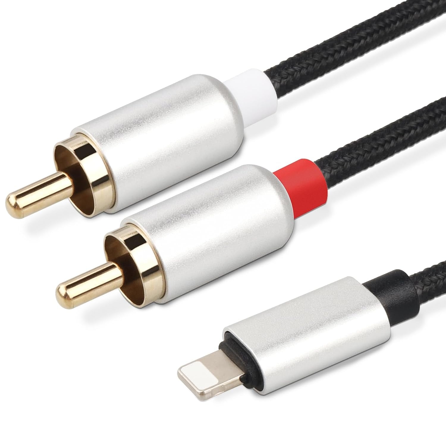 NÖRDIC Lightning (ej MFI) till RCA ljudkabel 3m