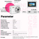 NÖRDIC Mini Digital Camera Keychain Tiny Pixel Hd 1080p Retro 0,96" screen