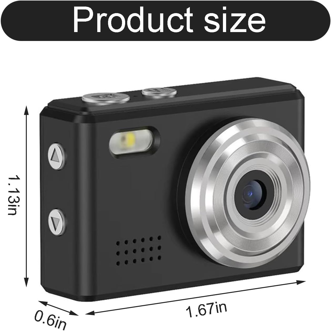 NÖRDIC Mini digitalkamera med nyckelring, tiny pixel HD 1080p retro 0,96" skärm