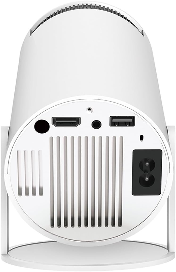 NÖRDIC Mini Portable Projector 4K 1080P Full HD-stöd Android 11 & Netflix – WiFi 6, BT 5.0, 180° rotation, hemmabioprojektor