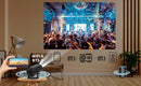NÖRDIC Mini Portable Projector 720p HD-stöd Android 11 – WiFi 6, BT 5.0, 180° rotation, hemmabioprojektor