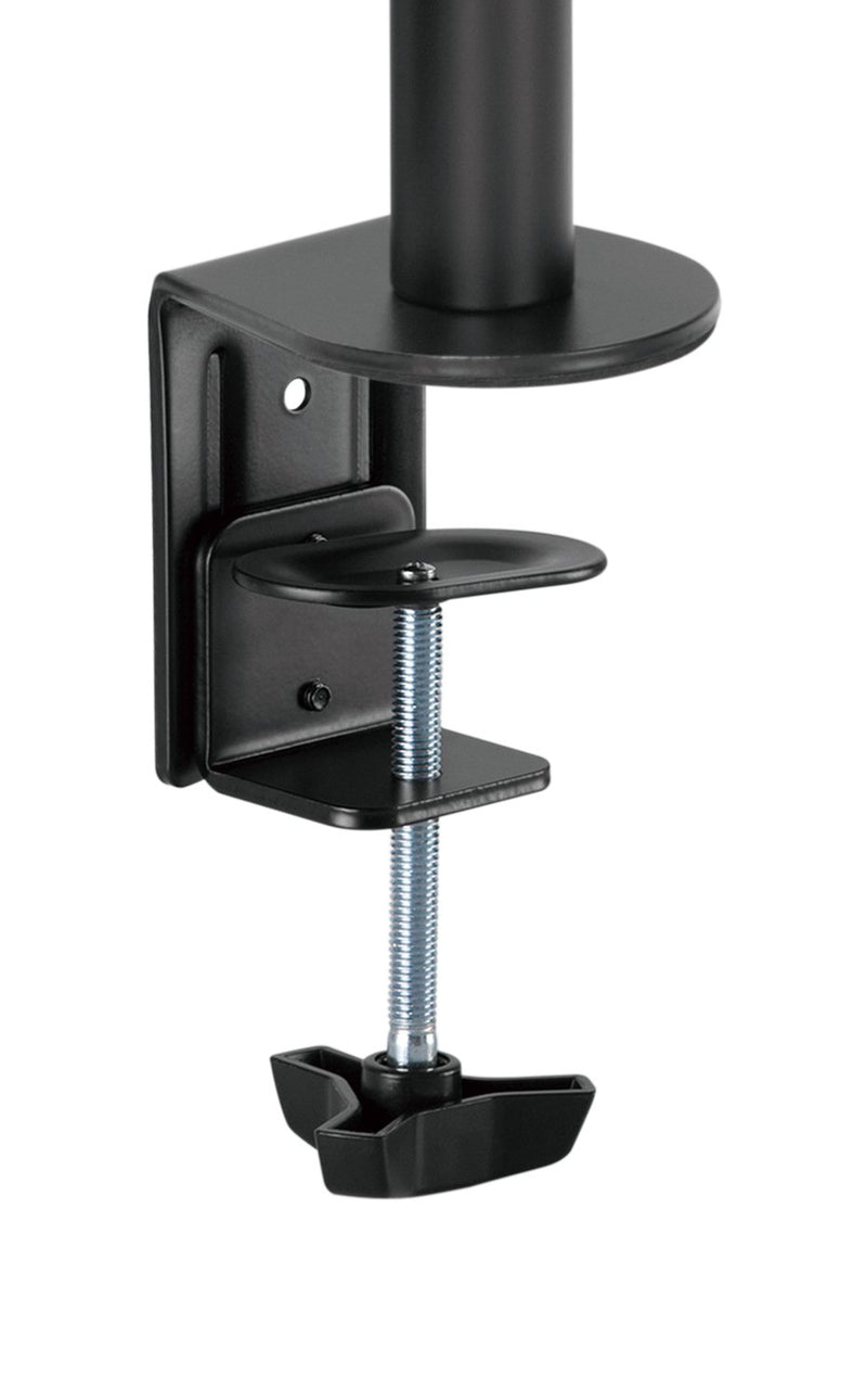 NÖRDIC Monitorarm bordsfäste för dubbla skärmar 13-32 tum i stål, lutbar, roterbar och vridbar, svart, skärmfäste