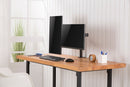NÖRDIC Monitorarm bordsfäste för dubbla skärmar 13-32 tum i stål, lutbar, roterbar och vridbar, svart, skärmfäste