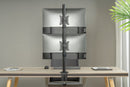 NÖRDIC Monitorarm bordsfäste i stål för dubbla skärmar 17-32 tum, lutbar, roterbar och vridbar, svart, skärmfäste
