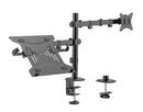 NÖRDIC Monitorarm och bärbar datorhållare monitor 17-32" 9kg bärbar 10-15,6" monitorfäste