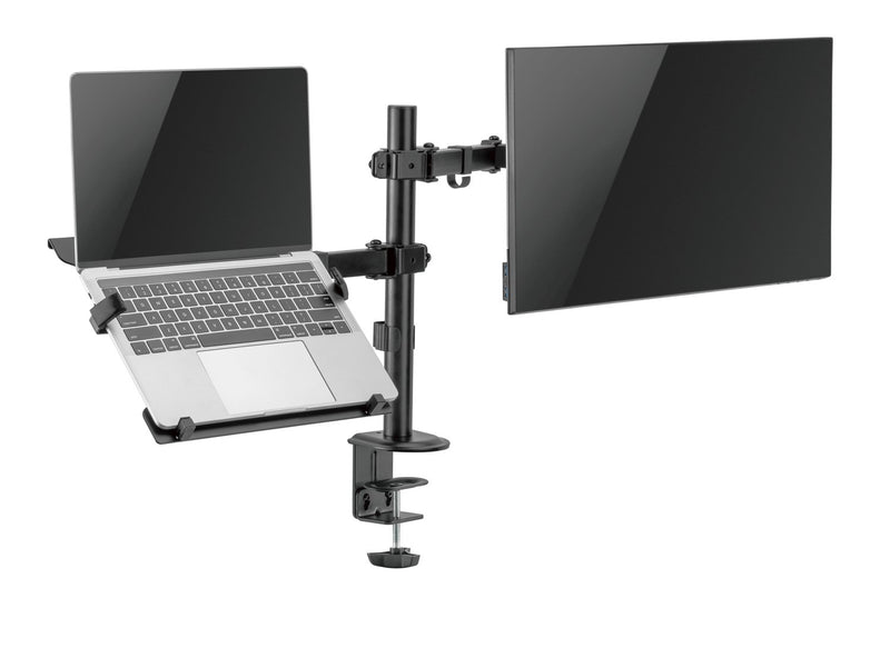 NÖRDIC Monitorarm och bärbar datorhållare monitor 17-32" 9kg bärbar 10-15,6" monitorfäste