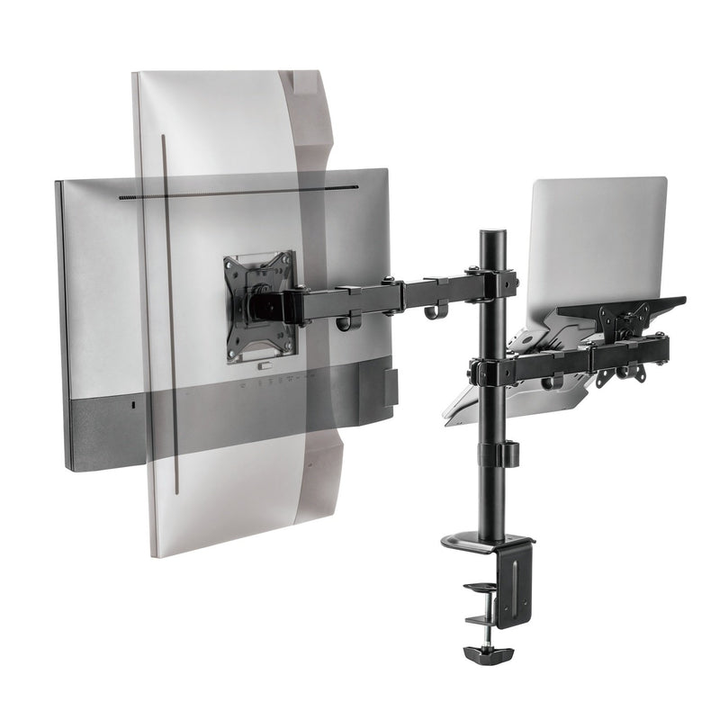 NÖRDIC Monitorarm och bärbar datorhållare monitor 17-32" 9kg bärbar 10-15,6" monitorfäste