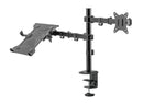 NÖRDIC Monitorarm och bärbar datorhållare monitor 17-32" 9kg bärbar 10-15,6" monitorfäste