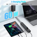 NÖRDIC Powered 10port USB-C & A Hubb, 3x10G USB-A och USB-C USB3.2 GEN2, 4x5G USB-A USB3.2 GEN1, 1xUSB-C 20W PD, 2xUSB-A laddning med individuell switch