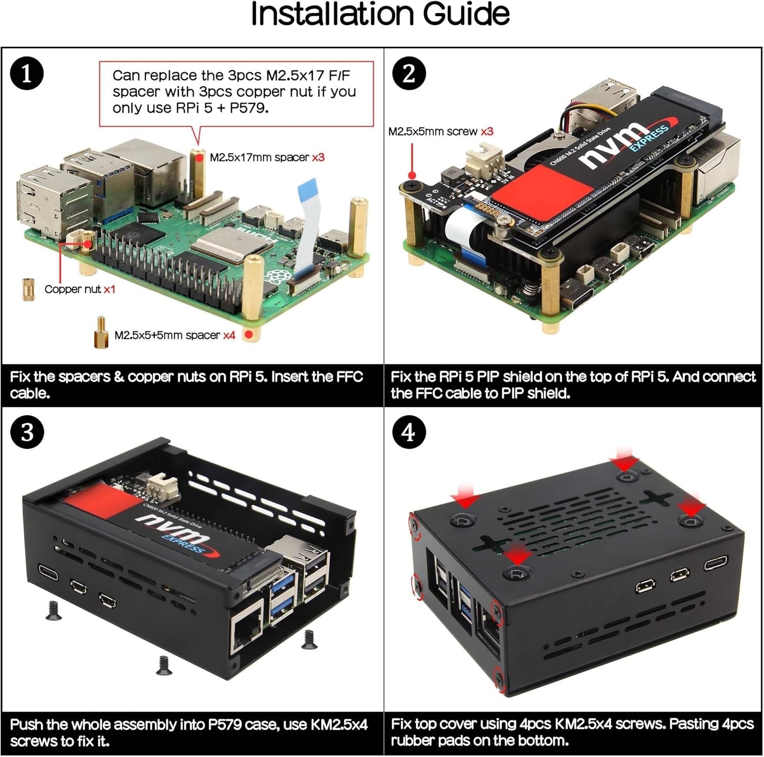 NÖRDIC Raspberry Pi 5-chassi med stöd för PCIe M.2 NVMe SSD