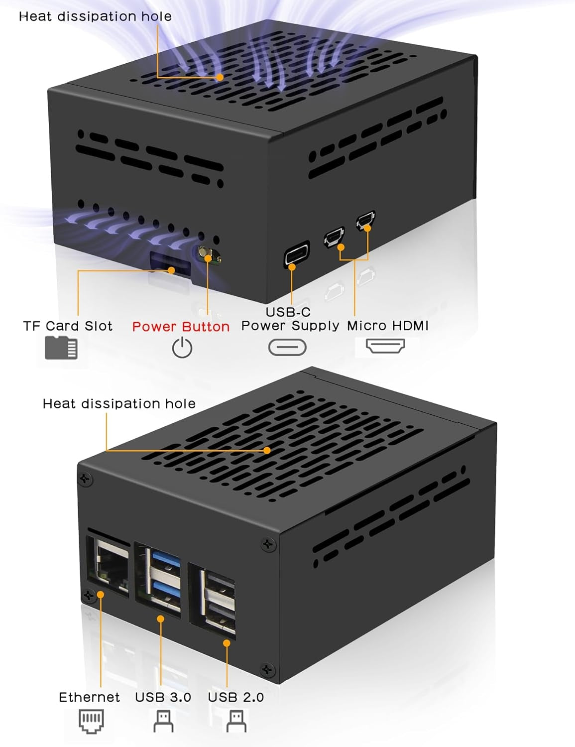 NÖRDIC Raspberry Pi 5-chassi med stöd för PCIe M.2 NVMe SSD