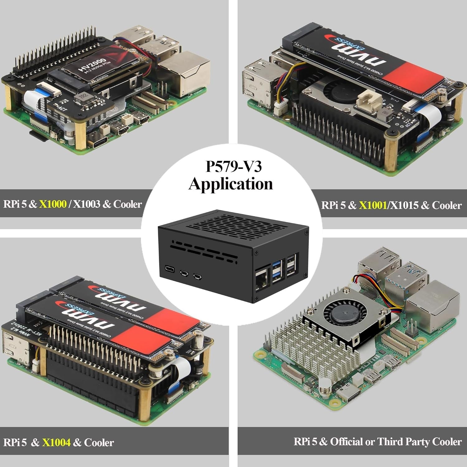 NÖRDIC Raspberry Pi 5-chassi med stöd för PCIe M.2 NVMe SSD
