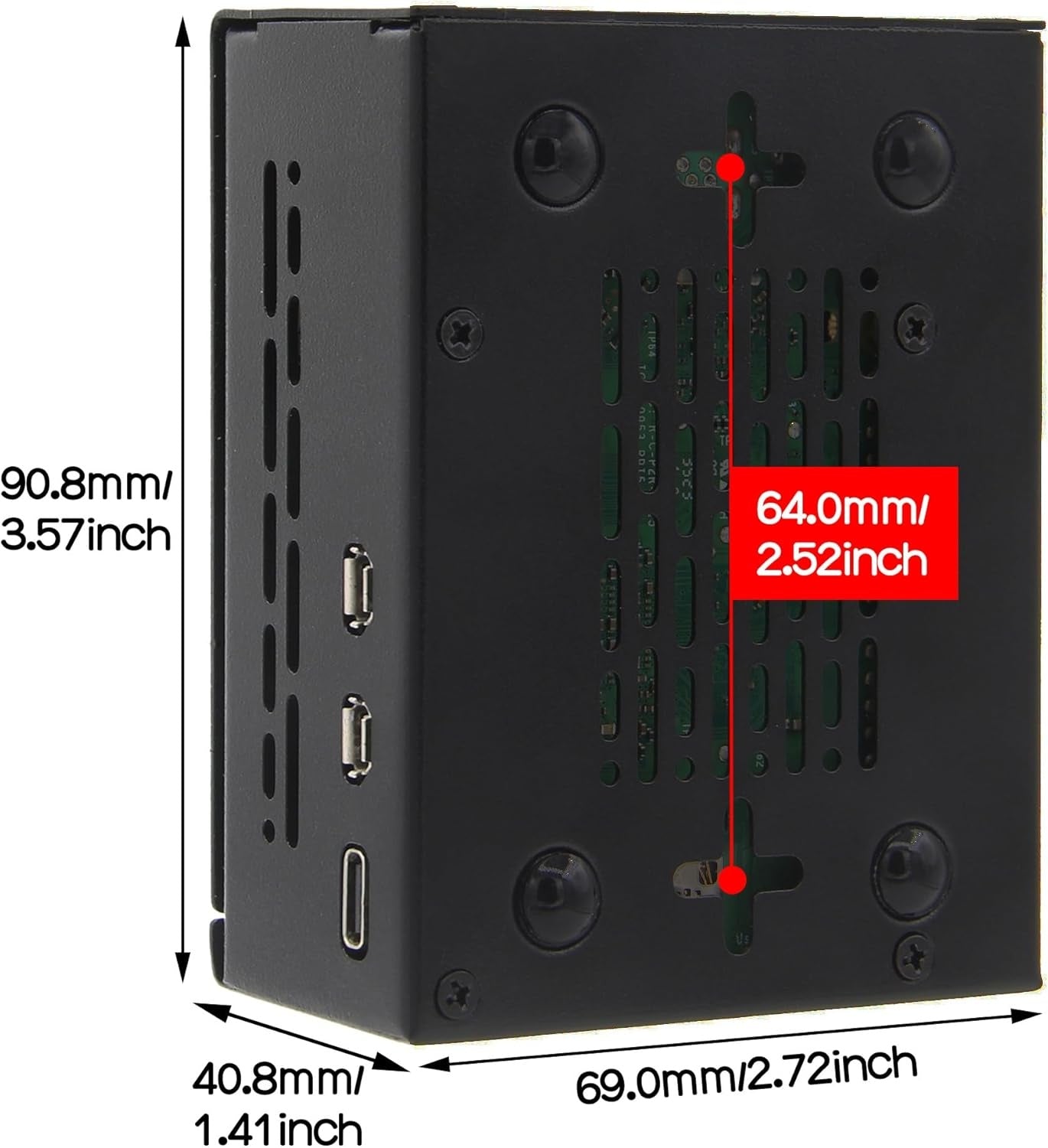 NÖRDIC Raspberry Pi 5-chassi med stöd för PCIe M.2 NVMe SSD