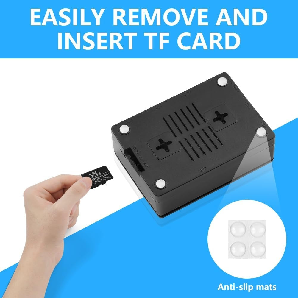 NÖRDIC Raspberry Pi 5-chassi med Pi5-officiell aktiv kylare, stöd för PCIe M.2 NVMe SSD Shield Top, för Raspberry Pi 5 4GB/8GB