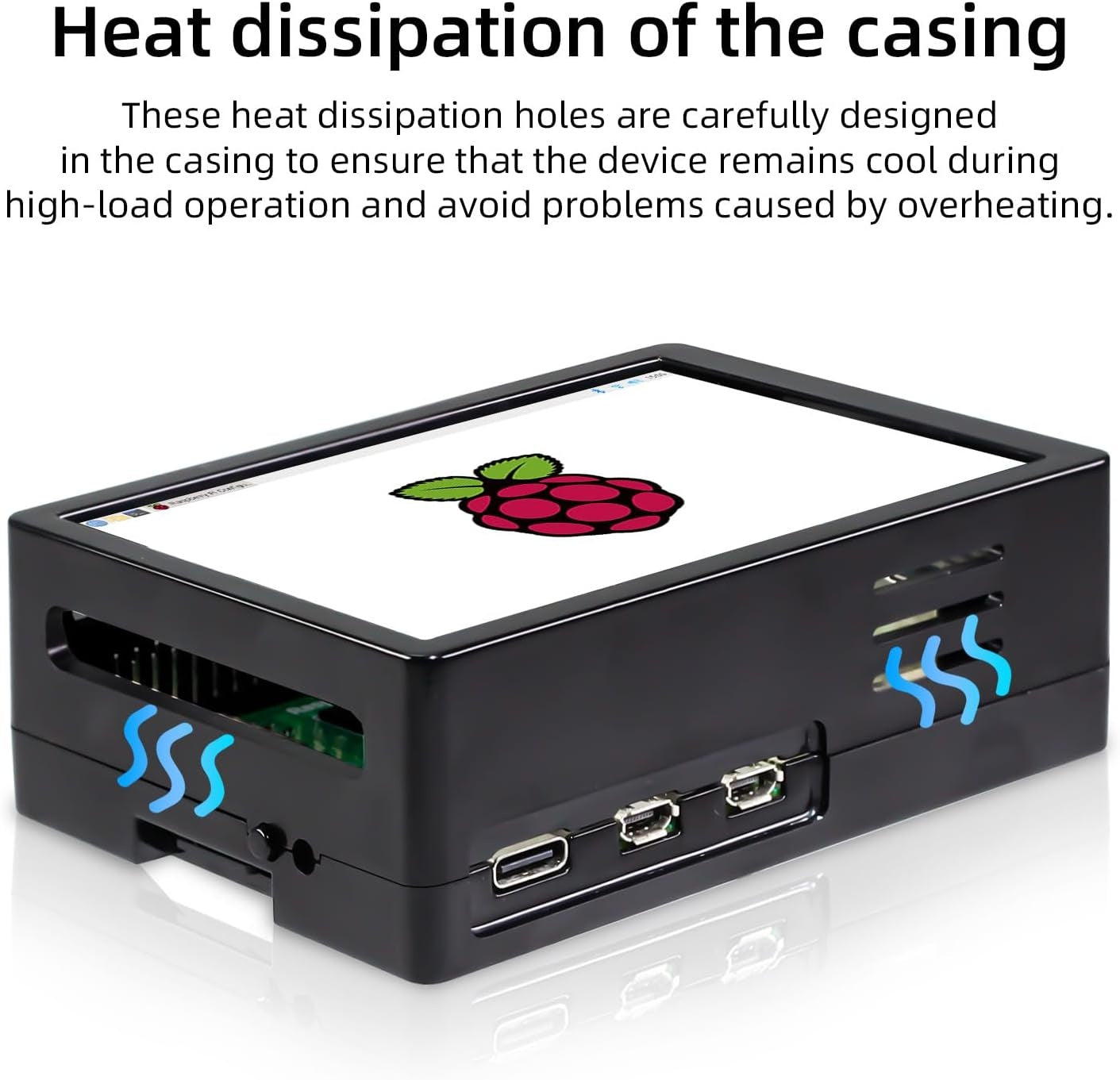 NÖRDIC 3,5" Pekskärm med Raspberry Pi 5-chassi, 480x320 TFT LCD-panel, 60Hz-skärm med minifläkt och heatsink