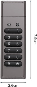NÖRDIC Säkert krypterat USB-minne lösenordsskyddat låsande AES - 256-bitars, USB-minne 3.0 för personligt skydd 512 GB