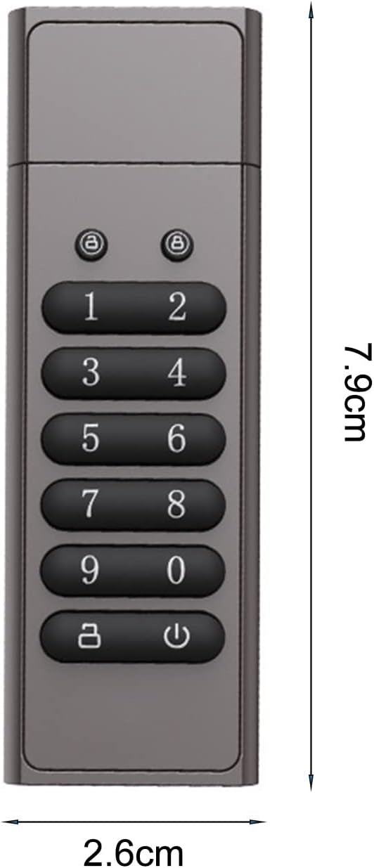 NÖRDIC Säkert krypterat USB-minne lösenordsskyddat låsande AES - 256-bitars, USB-minne 3.0 för personligt skydd 128GB
