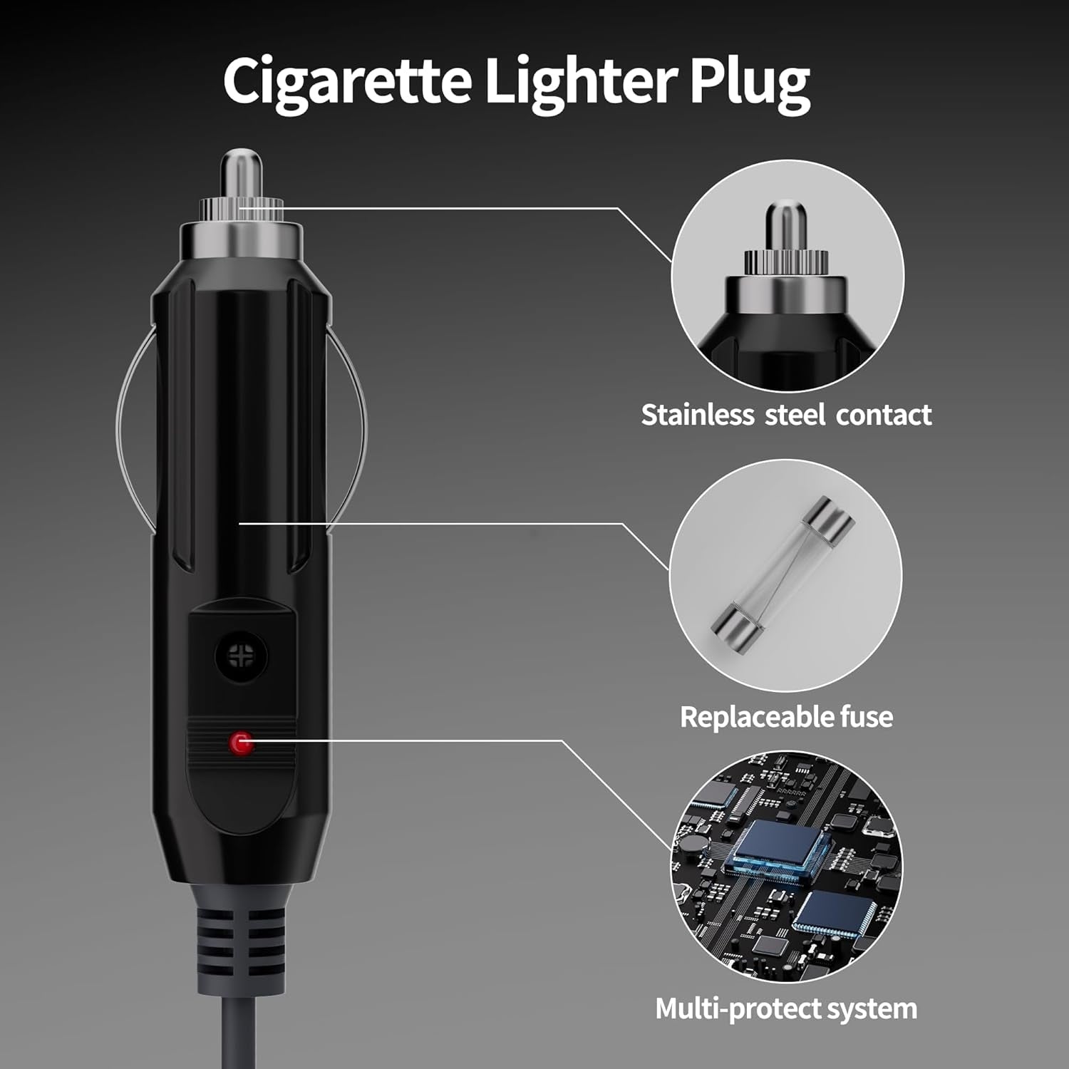 NÖRDIC Star Link Mini DC Power Cable Direct to Cigarette 12V-24V Charger 2m Waterproof