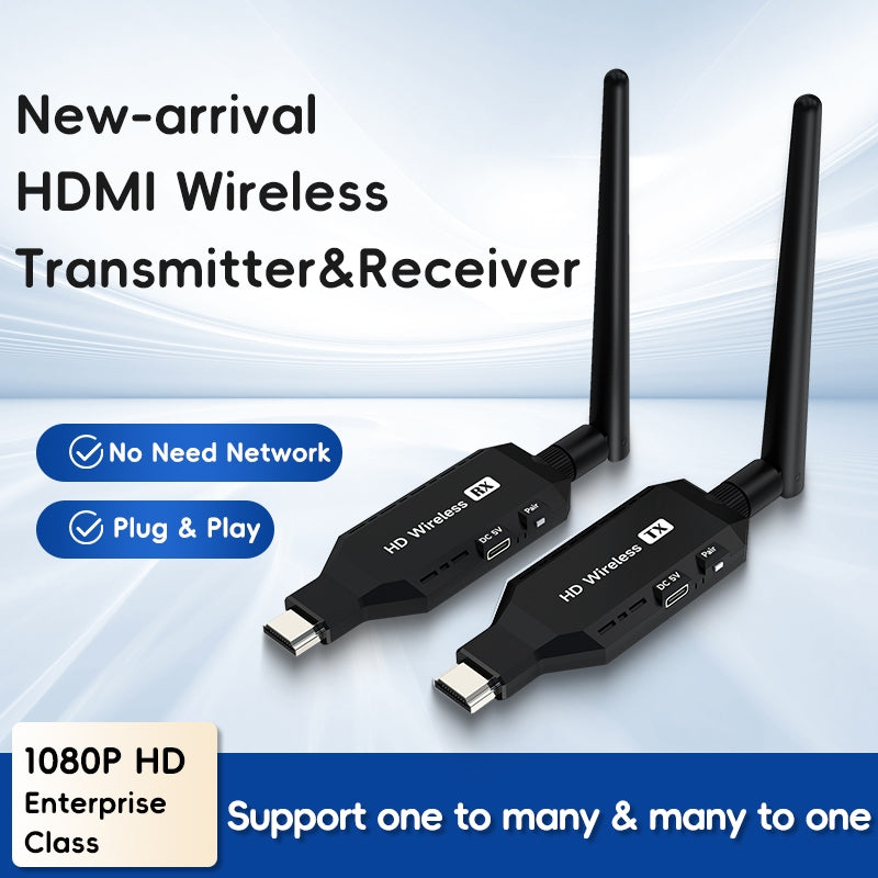 NÖRDIC Trådlös HDMI-förlängare Sändare/Mottagare 1080P HD 5G Wifi för Laptop till TV PC Monitor Projektor 50m