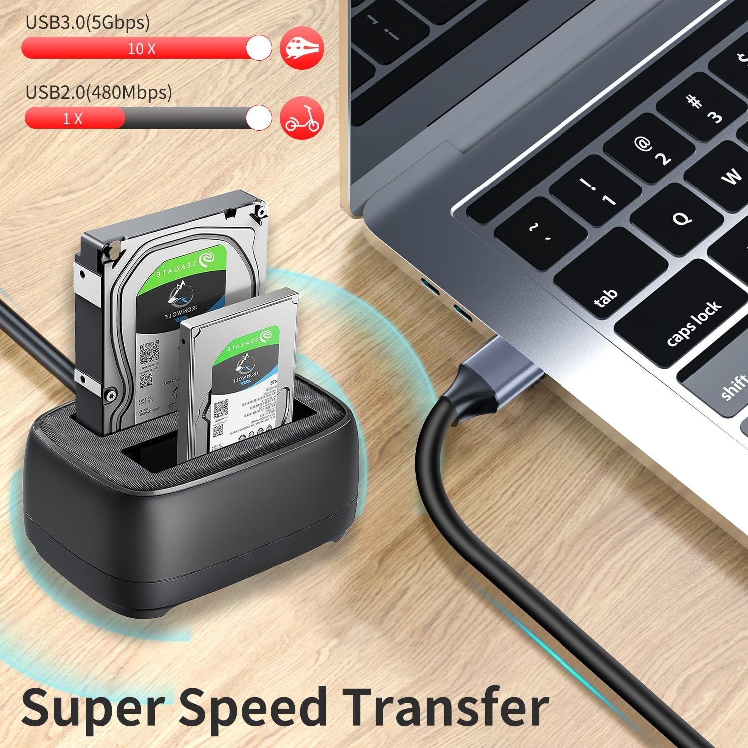 NÖRDIC USB 3.0 Aktiv Skrivarkabel - 10m USB A till USB B 3.0 Kompatibel med skrivare, konferenskamera, dockningsstation, hårddisk och mer