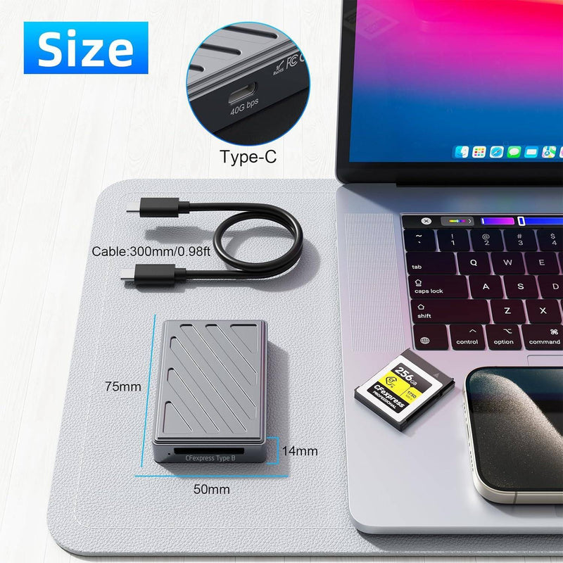 NÖRDIC USB-C, USB4.0 Kortläsare CFexpress Type B