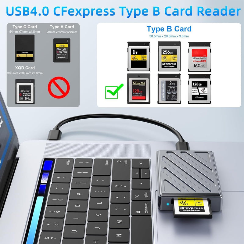 NÖRDIC USB-C, USB4.0 Kortläsare CFexpress Type B