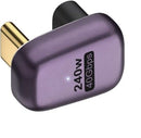 NÖRDIC USB4 vinklad adapter hane till hona 40G 8K60Hz PD100W