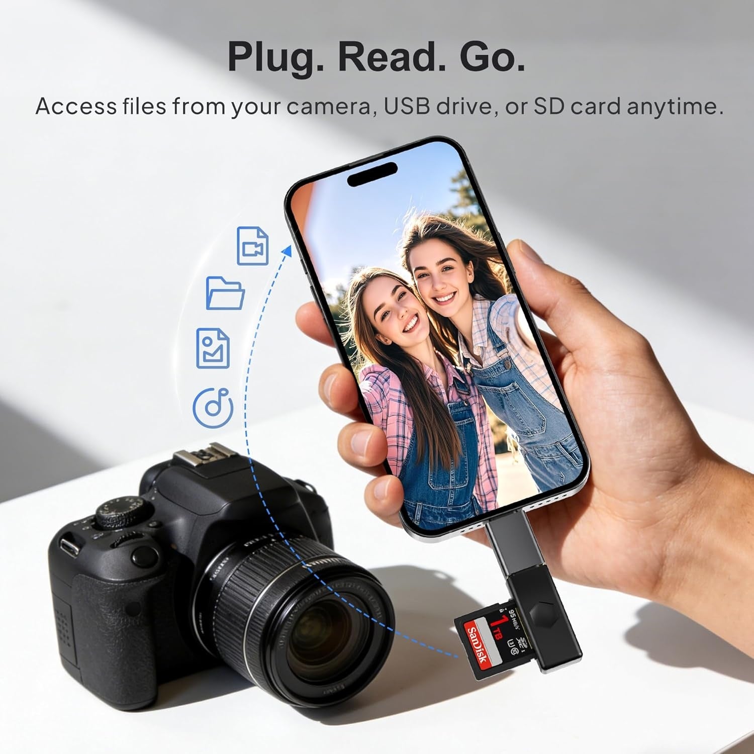 NÖRDIC USB A 3.0 OTG hona till USB C hane adapter metal svart
