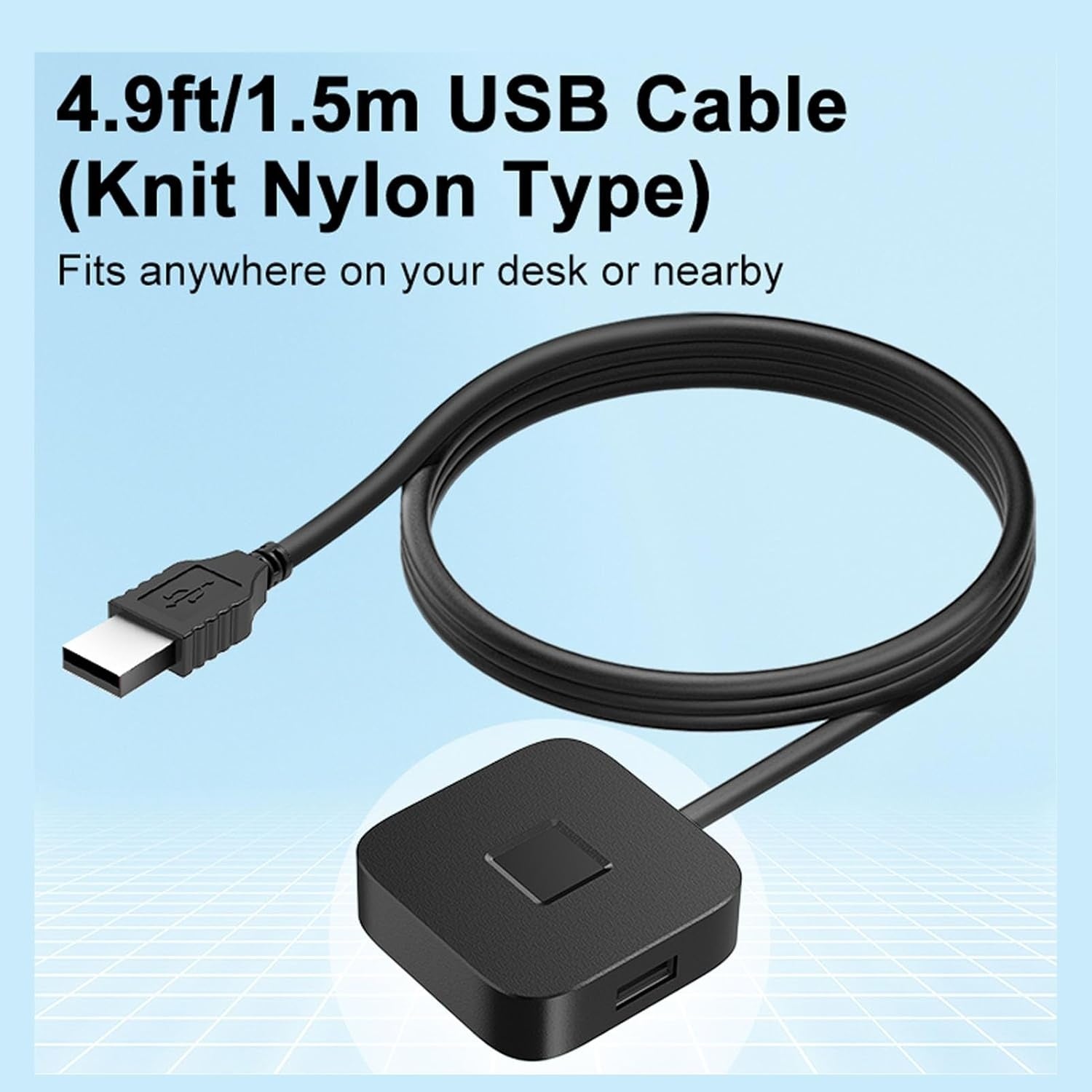 NÖRDIC USB A+C Fingeravtrycksläsare för Windows 10/11, Snabb matchande biometrisk fingeravtrycksläsare