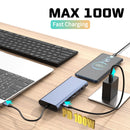 NÖRDIC USB-C 1 to 14 Docking station Tripple Display USB 1x10G 1xUSB 5G 100WPD