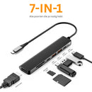 NÖRDIC USB-C 1 to 7 Docking Station 1xHDMI 4K60Hz 1xUSB-C PD 100W 3xUSB 10G 1xSD 1xMicroSD