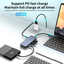 NÖRDIC USB-C 1 to 7 Docking Station 2xHDMI 1xDP 1xUSB-C PD 3xUSB