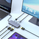 NÖRDIC USB-C 1 to 7 Docking Station 2xHDMI 1xDP 1xUSB-C PD 3xUSB