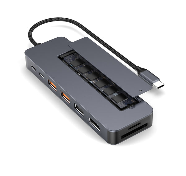 NÖRDIC USB-C 1 to 9 Docking Station 1xHDMI4K60Hz 1xUSB-C PD 100W, 3xUSB 3.2 10G 1xM.2 SSD NVMe