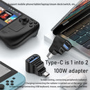 NÖRDIC USB-C Adapter 1 till 2 USB-C 3.1 + USB-A 10Gbps 4K60Hz 100W PD