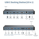 NÖRDIC USB-C Docking Station 1 to 18 upp to four display 3xUSB 10G 2xUSB 5G 1xGigaLAN