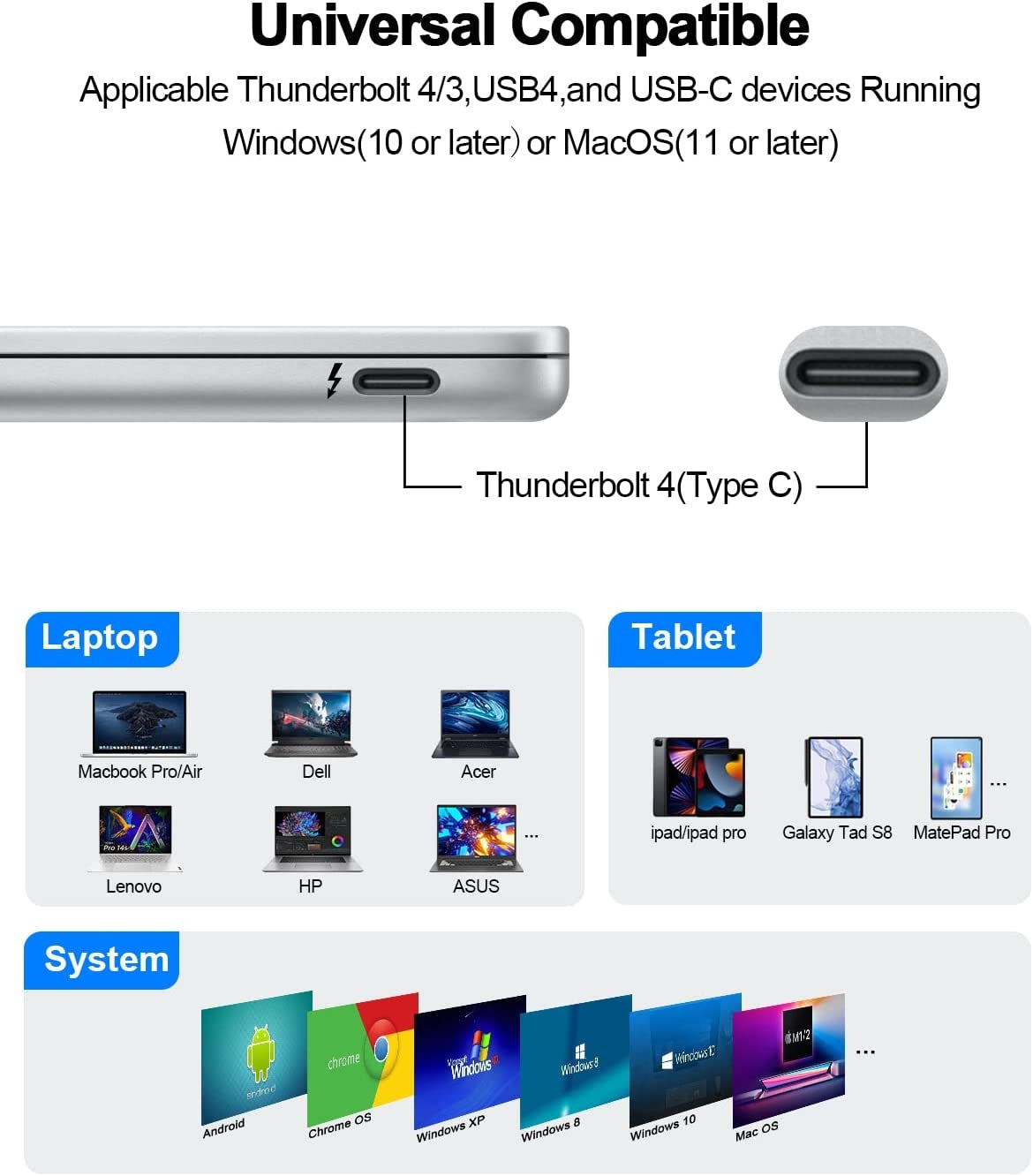 NÖRDIC USB-C Dockningsstation 1 till 18 Fyra skärmar, 2xHDMI, 1xDP, 1xVGA, 1xUSB-C PD 100W, 1xUSB-C QC, 2xUSB-C, 1xUSB-A QC3.0, 3xUSB-A, 1xGigaLAN