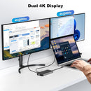 NÖRDIC USB-C Dockningstation 1 till 10 med 2xHDMI 4K60Hz 1xPD100W 1xRJ45 GigaLan 1xSD/MicroSD 2xUSB-A 1xUSB-C 1xAudio stöd  MacBook M1, M2, M3, och M4