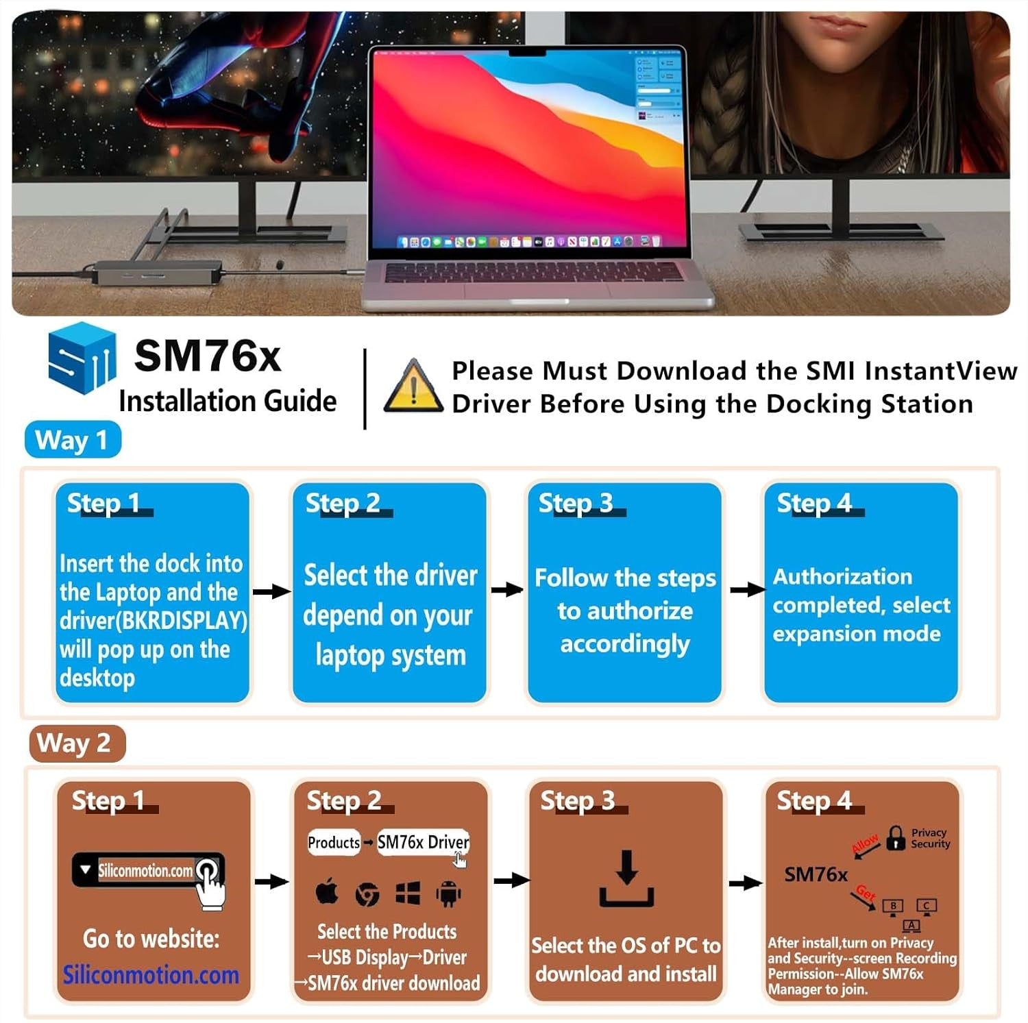 NÖRDIC USB-C Dockningstation 1 till 10 med 2xHDMI 1x4K60Hz/1x4K30Hz 1xPD100W 1xRJ45 GigaLan 1xSD/MicroSD 2xUSB-A 1xUSB-C 1xAudio stöd  MacBook M1, M2, M3, och M4