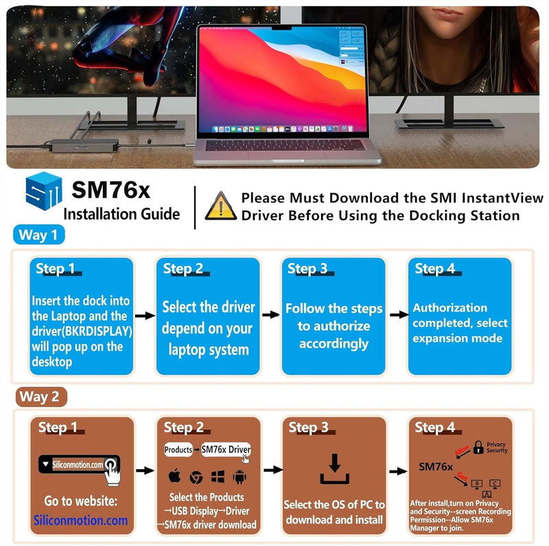 NÖRDIC USB-C Dockningstation 1 till 10 med 2xHDMI 4K60Hz 1xPD100W 1xRJ45 GigaLan 1xSD/MicroSD 2xUSB-A 1xUSB-C 1xAudio stöd  MacBook M1, M2, M3, och M4