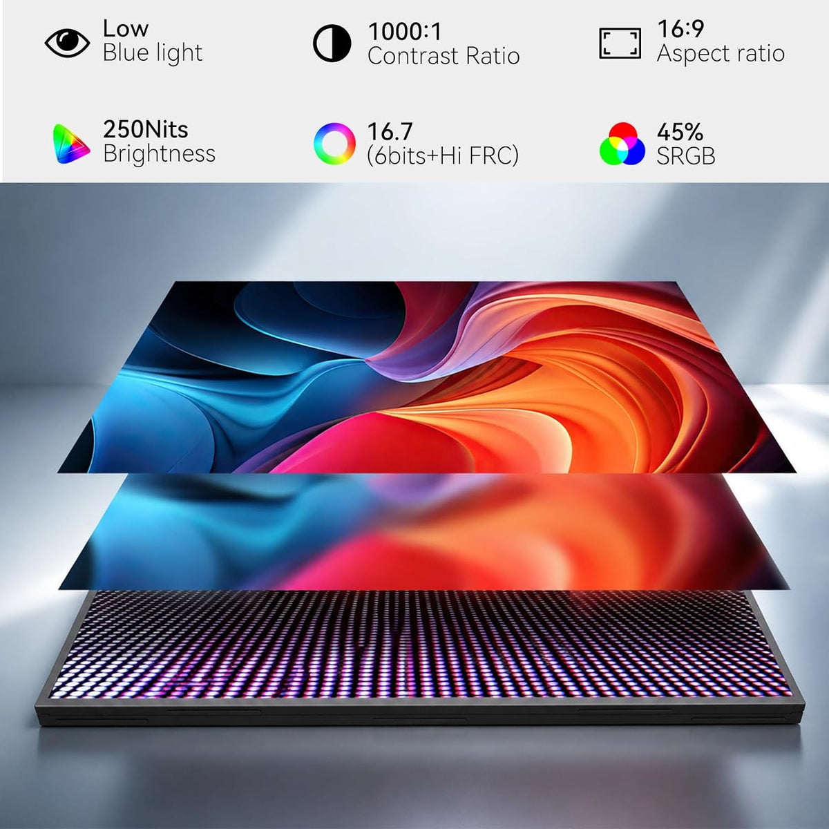 NÖRDIC USB-C & HDMI Bärbar LCD-skärm 15,6" 1920x1080p 60Hz