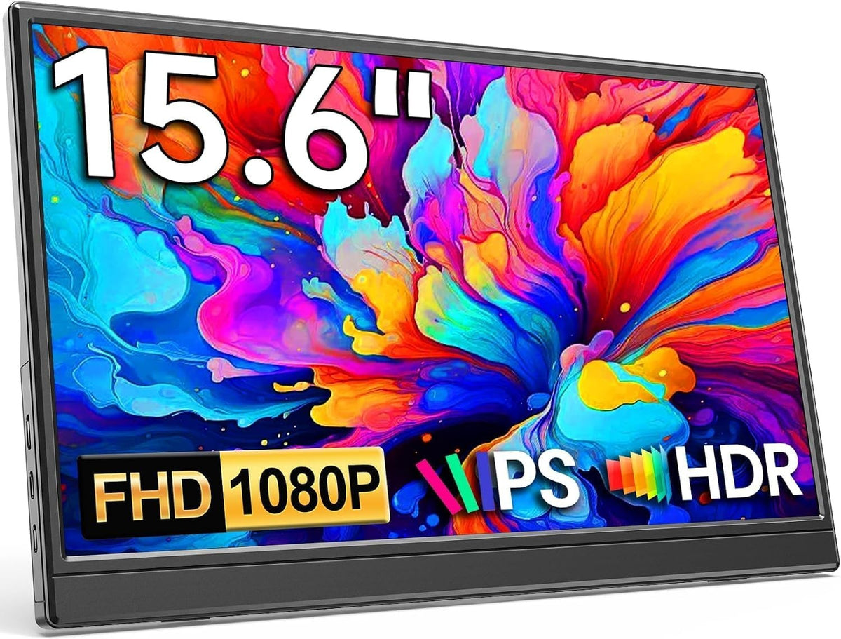 NÖRDIC USB-C & HDMI Bärbar LCD-skärm 15,6" 1920x1080p 60Hz